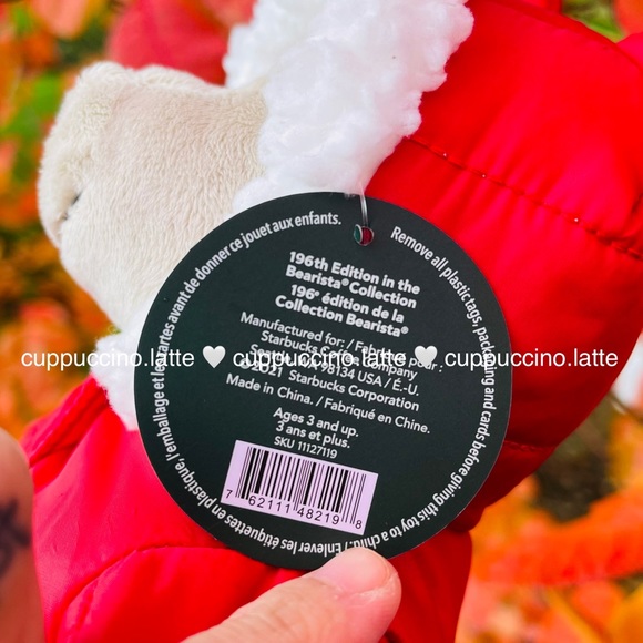 ❤️LAST ONE🐻Starbucks 2021 Holiday Winter Bearista Bear 196th Edition Plush - Picture 5 of 6